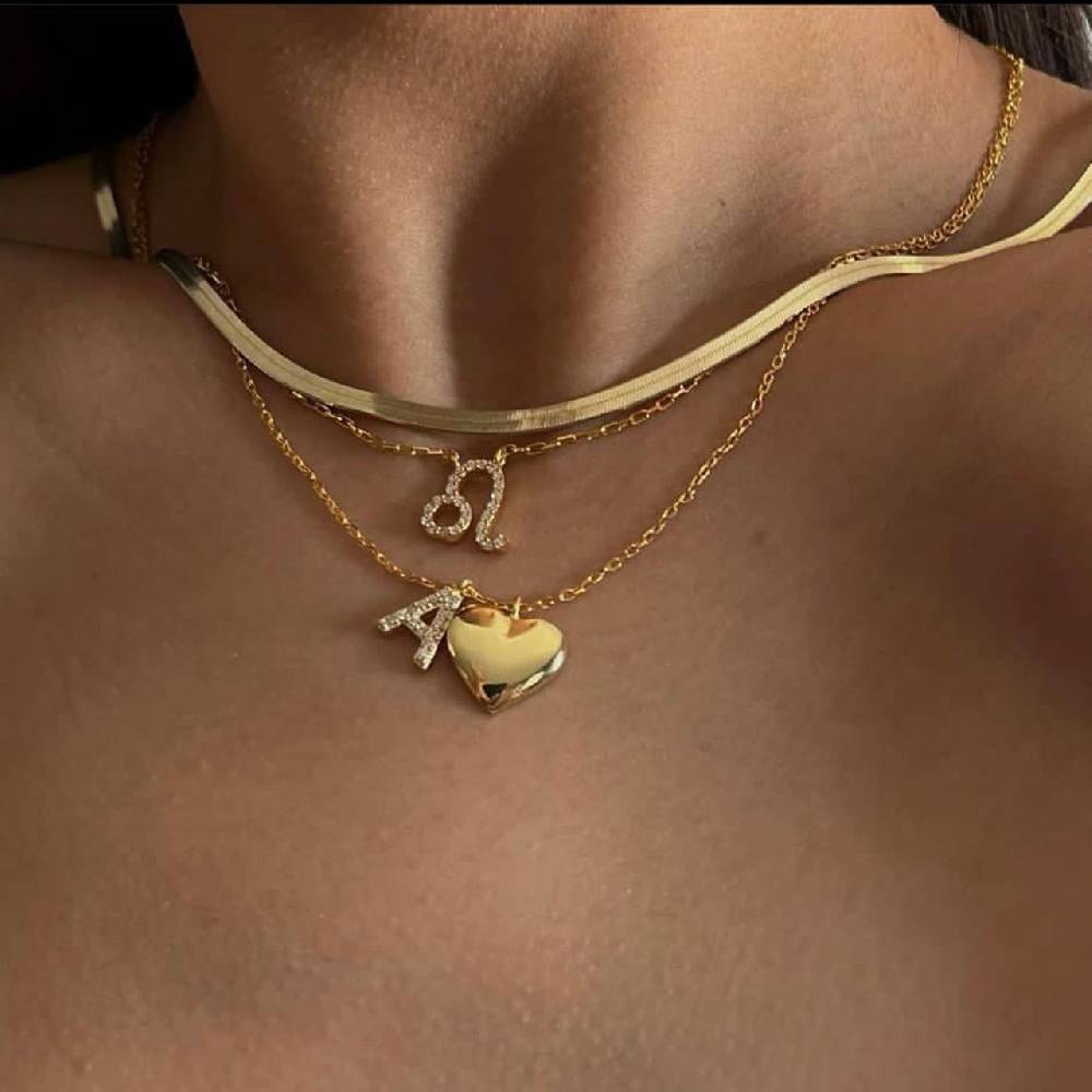 Kardelen Herz Kette Mit Wunschbuchstabe - 925 SILBER