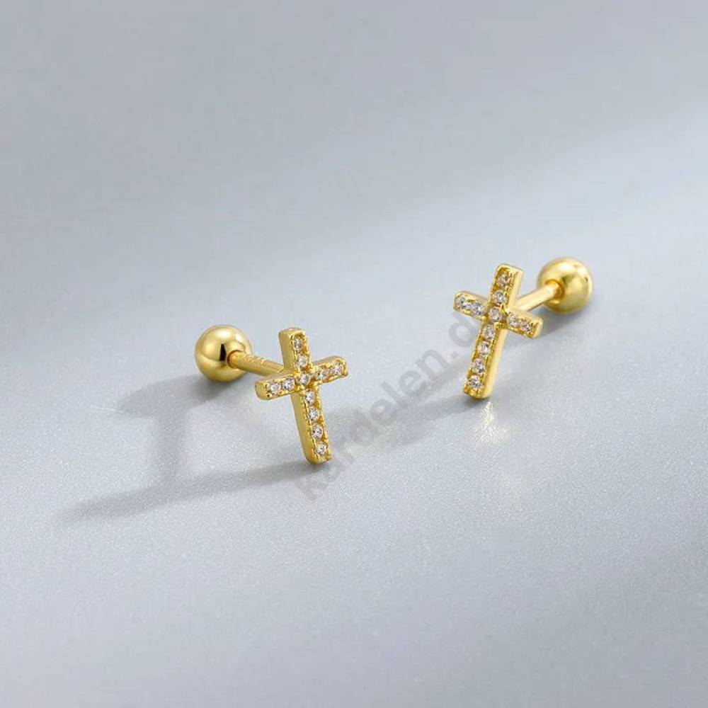 Kardelen KREUZ PIERCING ZIRKONIA
