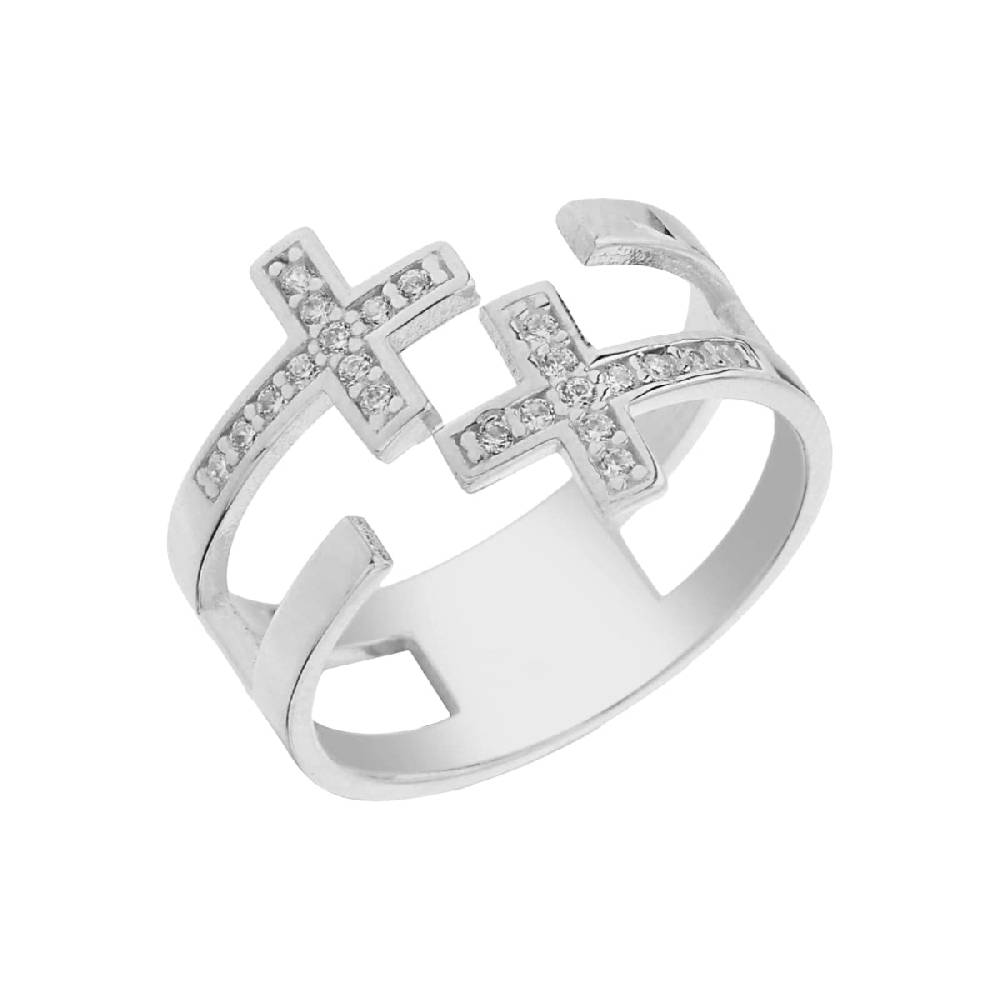 Kardelen Kreuz Ring - 925 SILBER