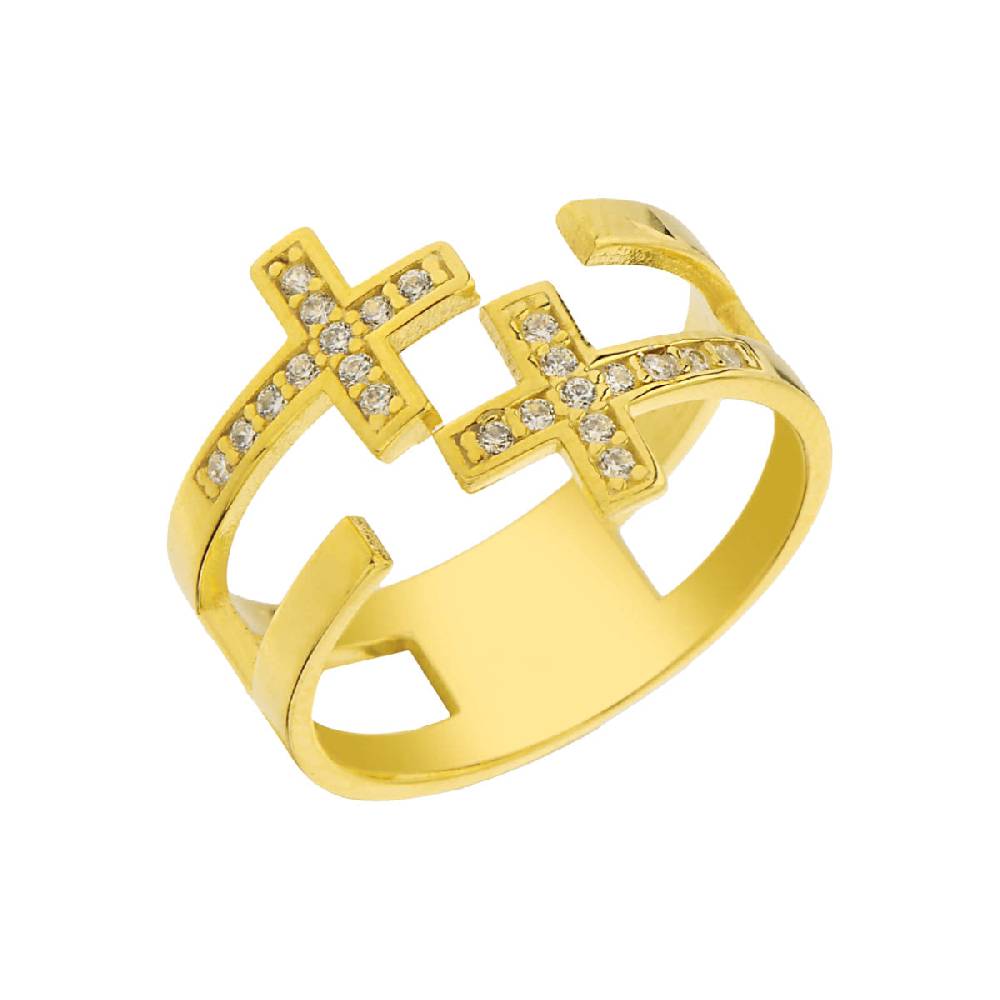 Kardelen Kreuz Ring - 925 SILBER