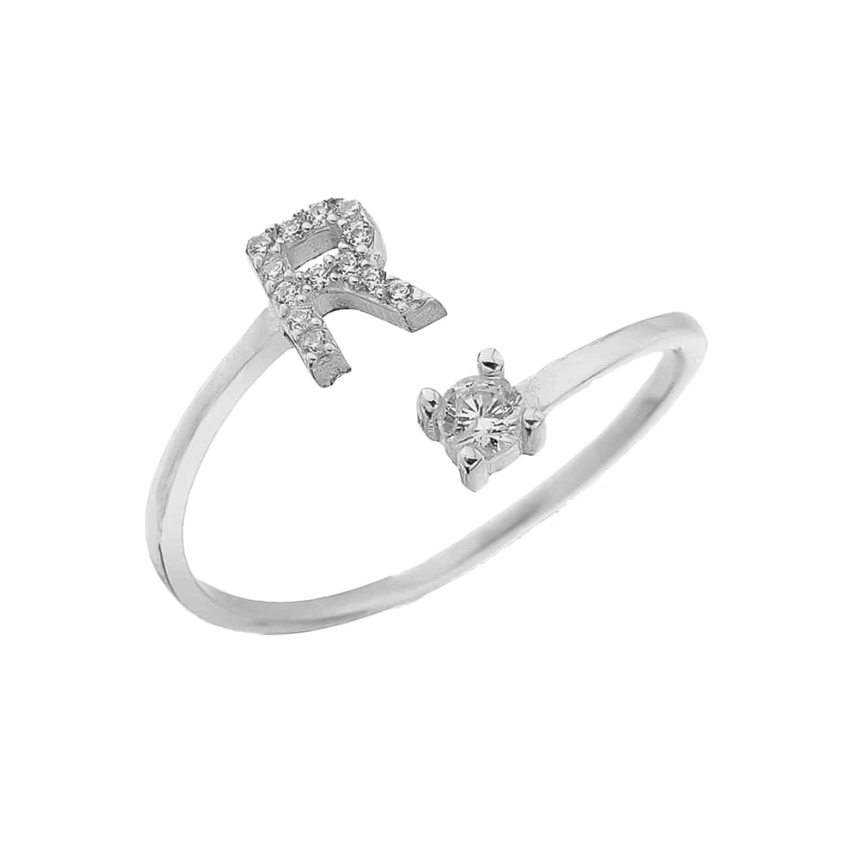 Kardelen Letter Diamond Ring - 925 SILBER