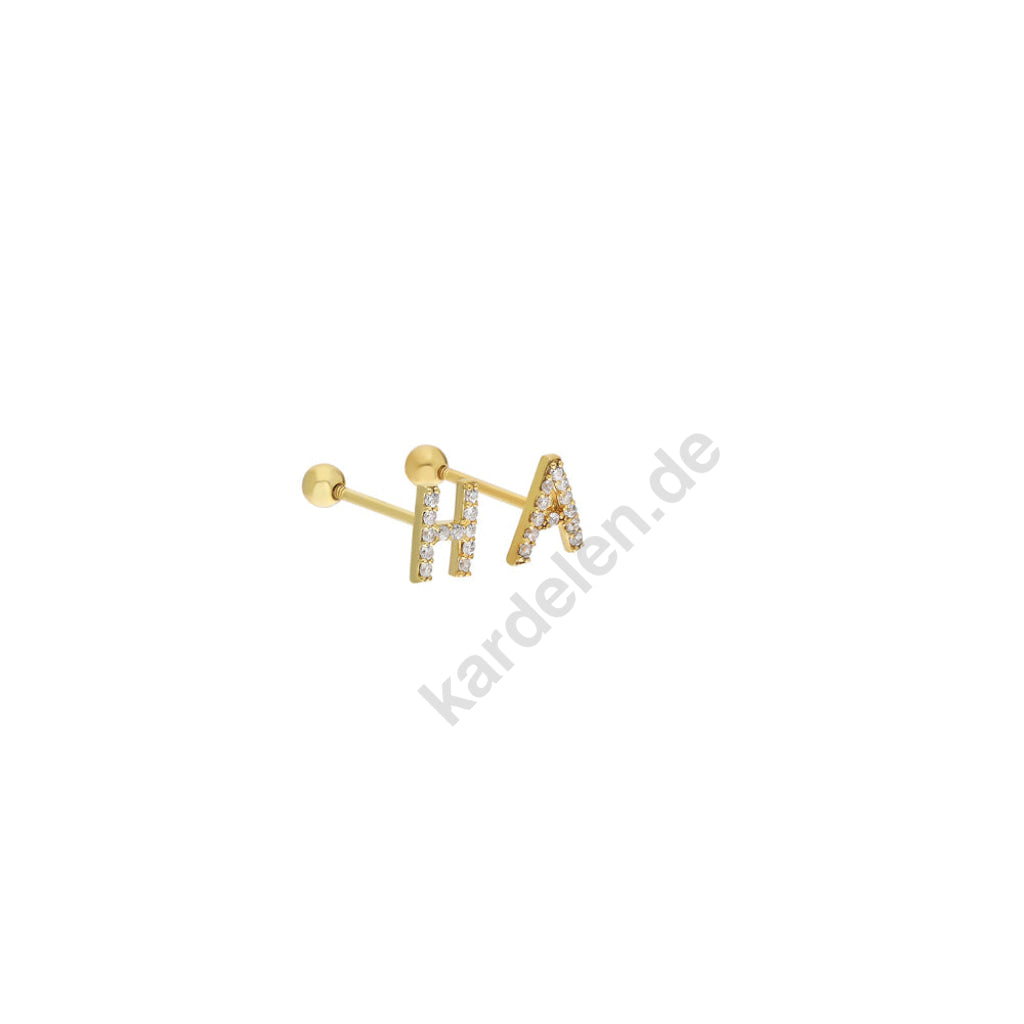Kardelen Letter Piercing - 925 SILBER