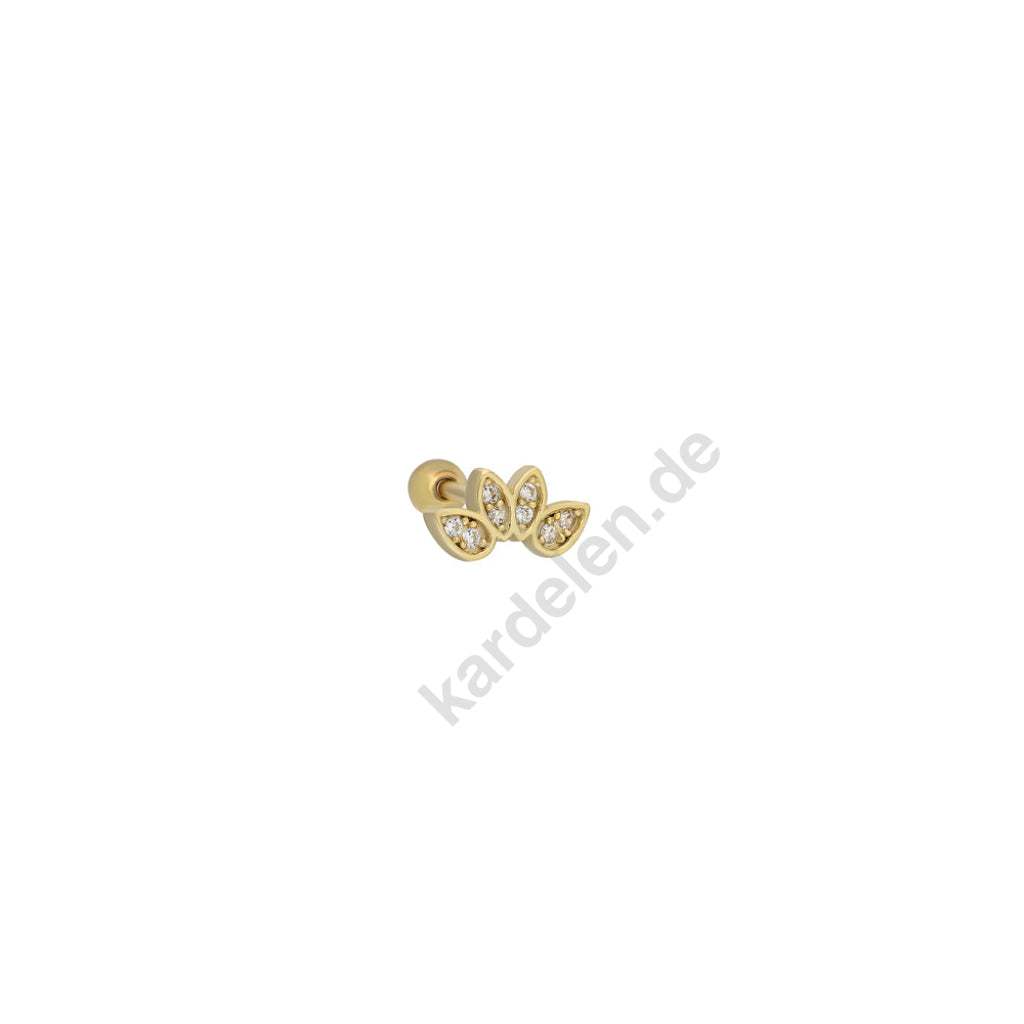 Kardelen LINN ZIRKONIA PIERCING - 925 SILBER