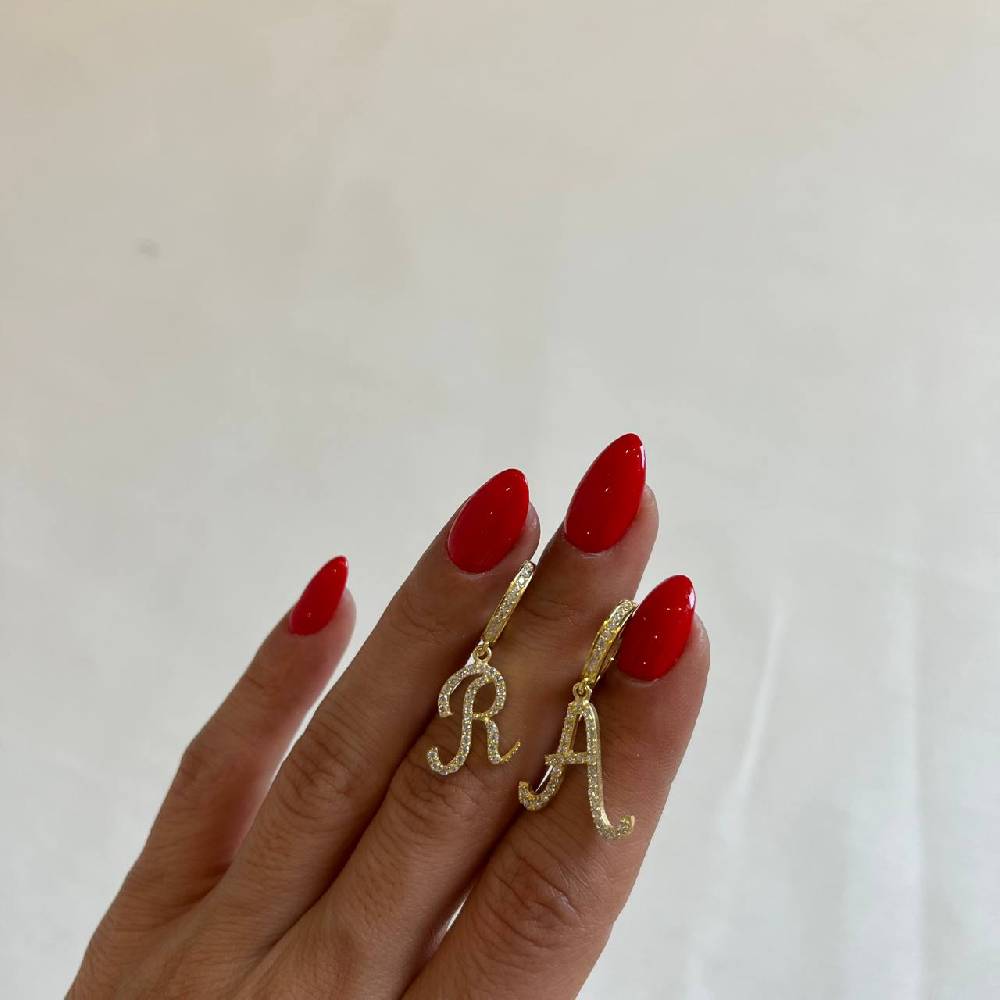 Kardelen MAXI LETTER OHRRINGE - 925 SILBER