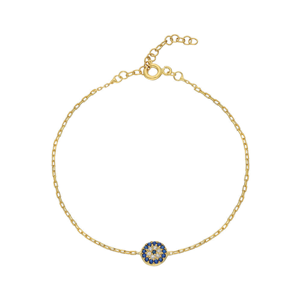 Kardelen Mini Nazar Zirkonia Armkette - 925 SILBER