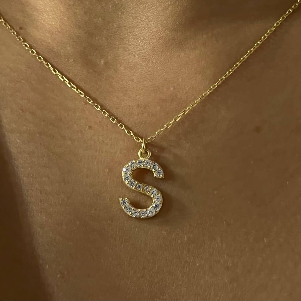 Kardelen Mini One Letter Kette - 925 SILBER