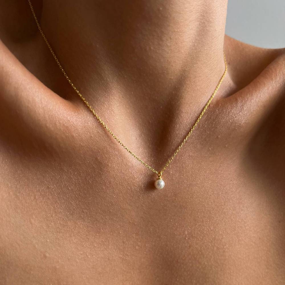 Kardelen Mini Pearl Halskette - 925 SILBER