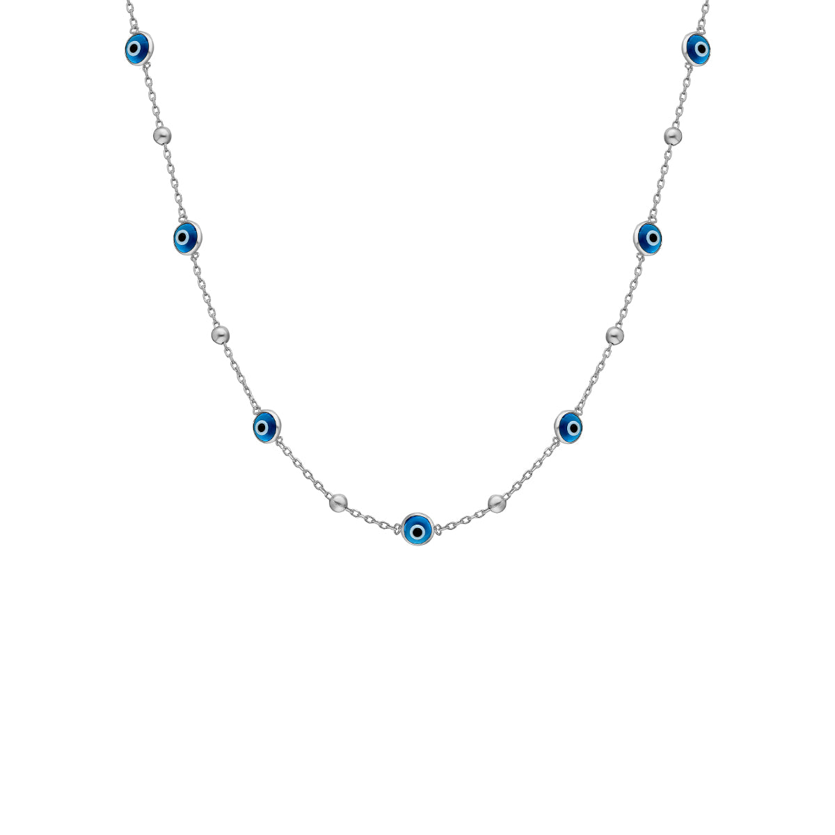 Kardelen Minimal Multi Nazar Halskette - 925 SILBER