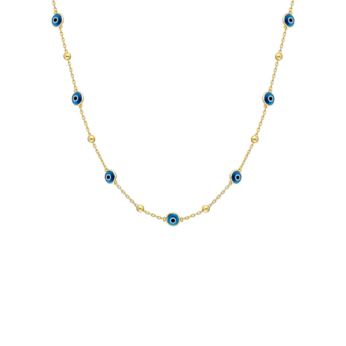 Kardelen Minimal Multi Nazar Halskette - 925 SILBER