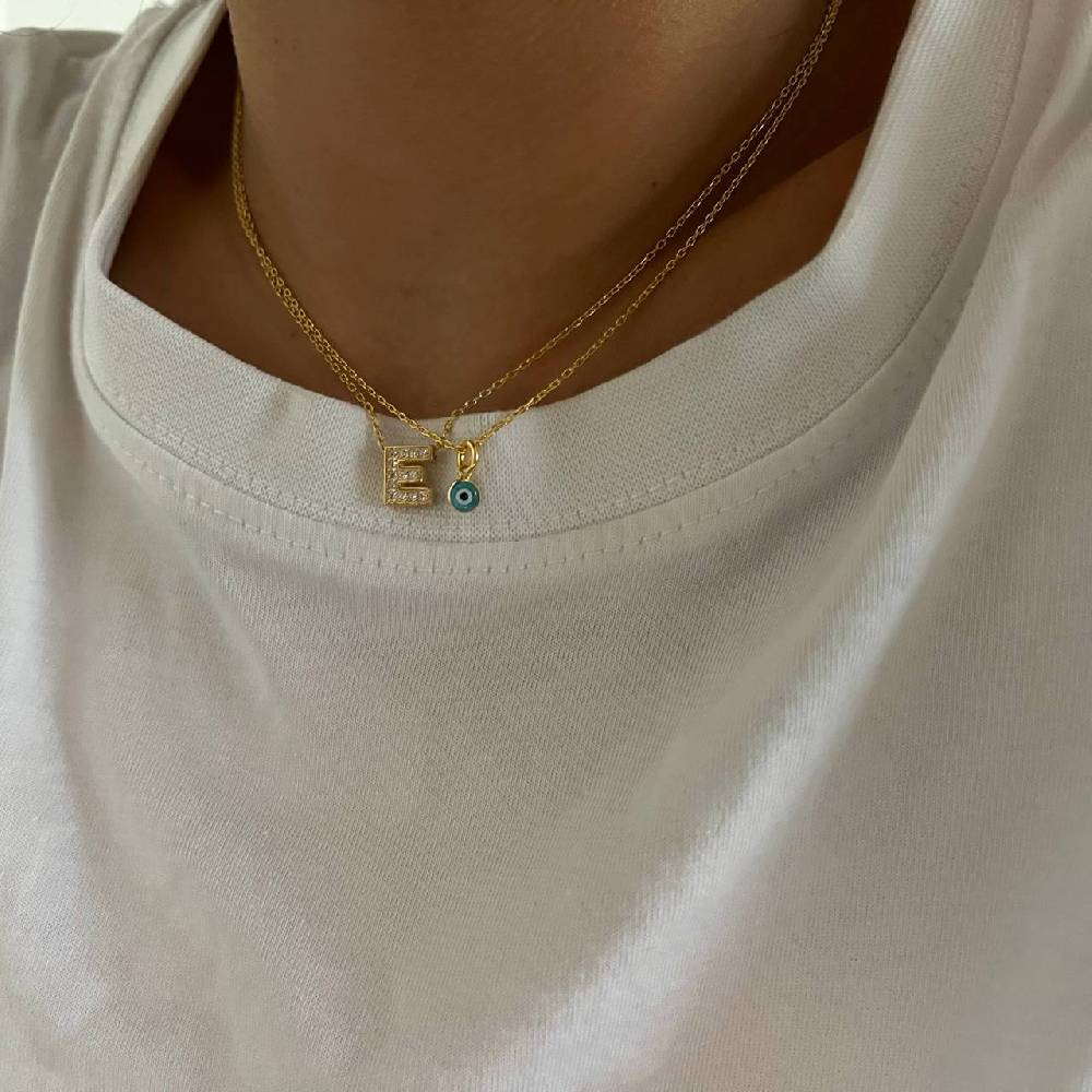 Kardelen Minimal Nazar Halskette - 925 SILBER