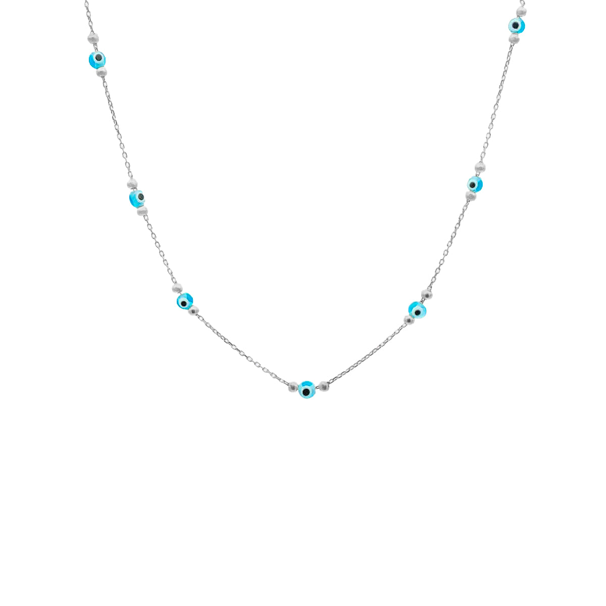 Kardelen Multi Nazar Halskette - 925 SILBER