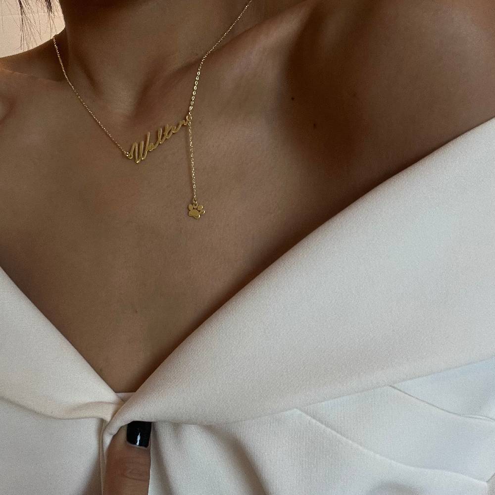 Kardelen Namenskette Mit Hängend Symbol - 925 SILBER