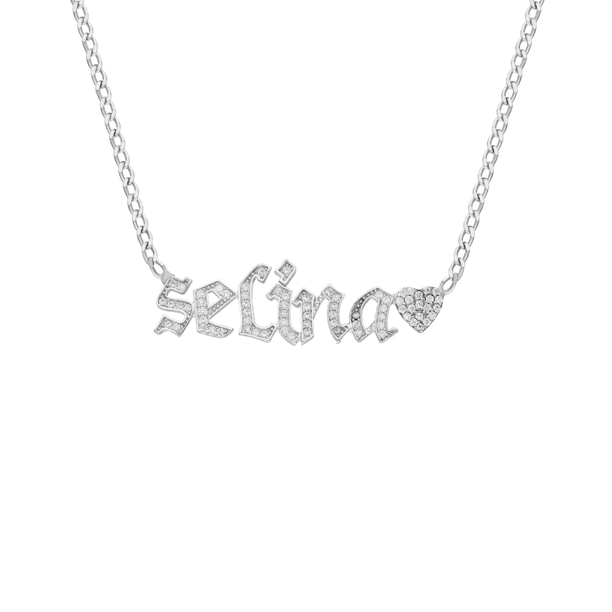 Kardelen Namenskette Mit Herz - 925 SILBER