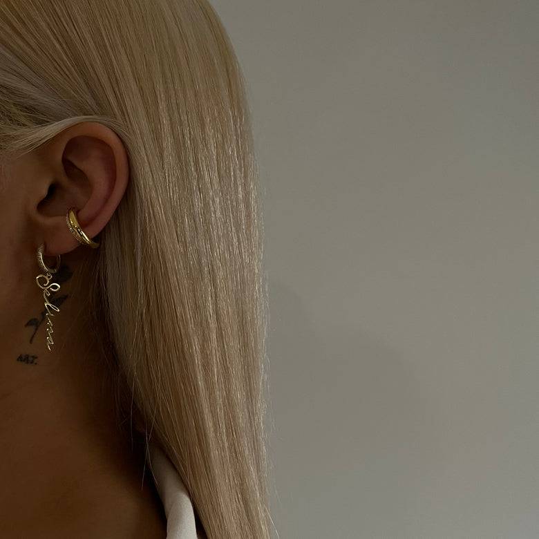 Kardelen Namensohrring Mit Zirkonia - 925 SILBER