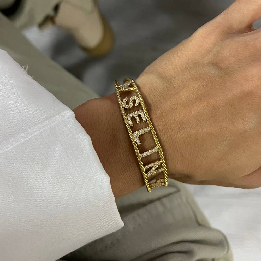 Kardelen Naome Armband Mit Wunschname - 925 SILBER