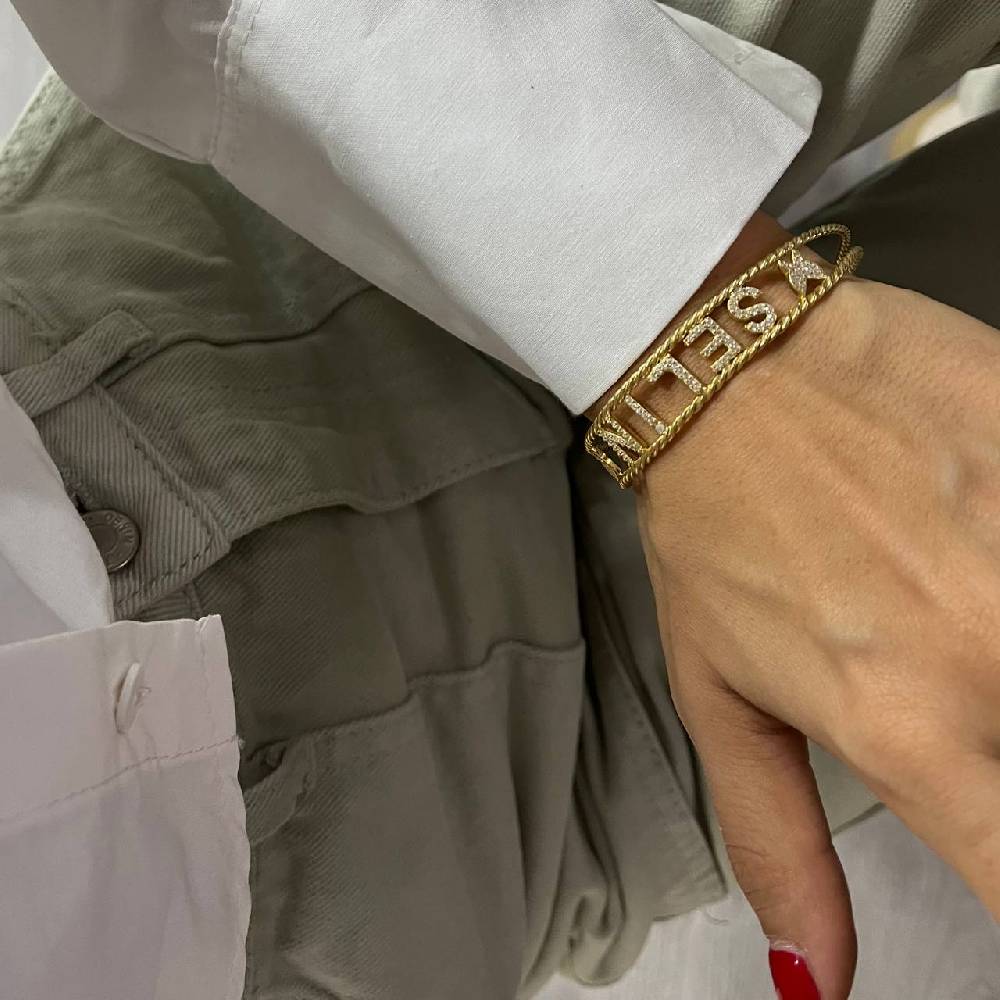 Kardelen Naome Armband Mit Wunschname - 925 SILBER