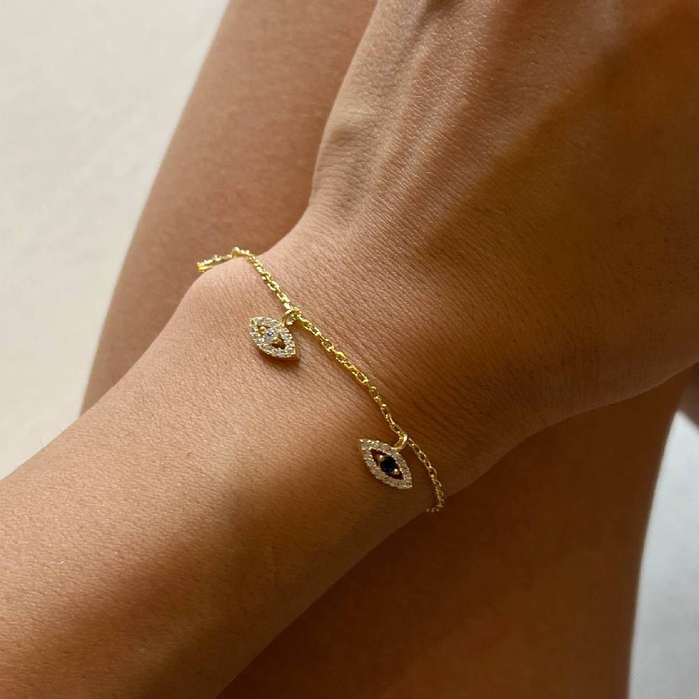 Kardelen Nazar Charm Armkette - 925 SILBER