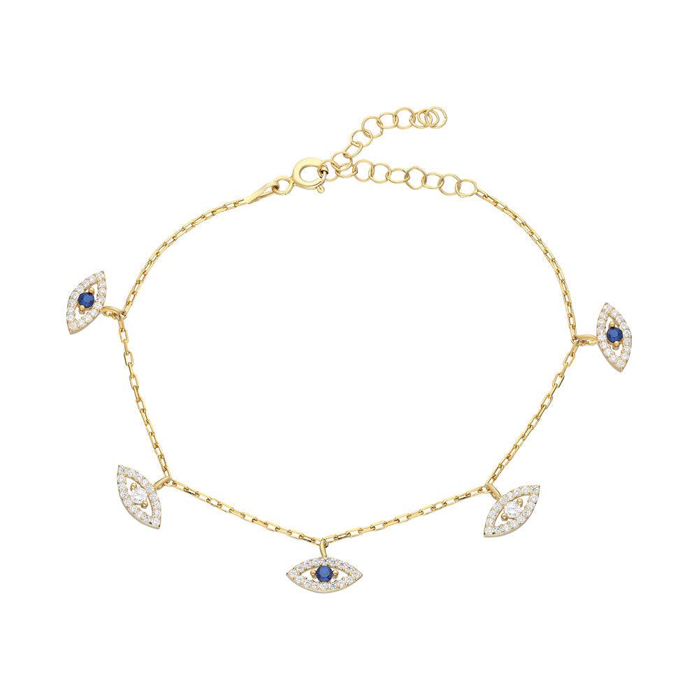 Kardelen Nazar Charm Armkette - 925 SILBER