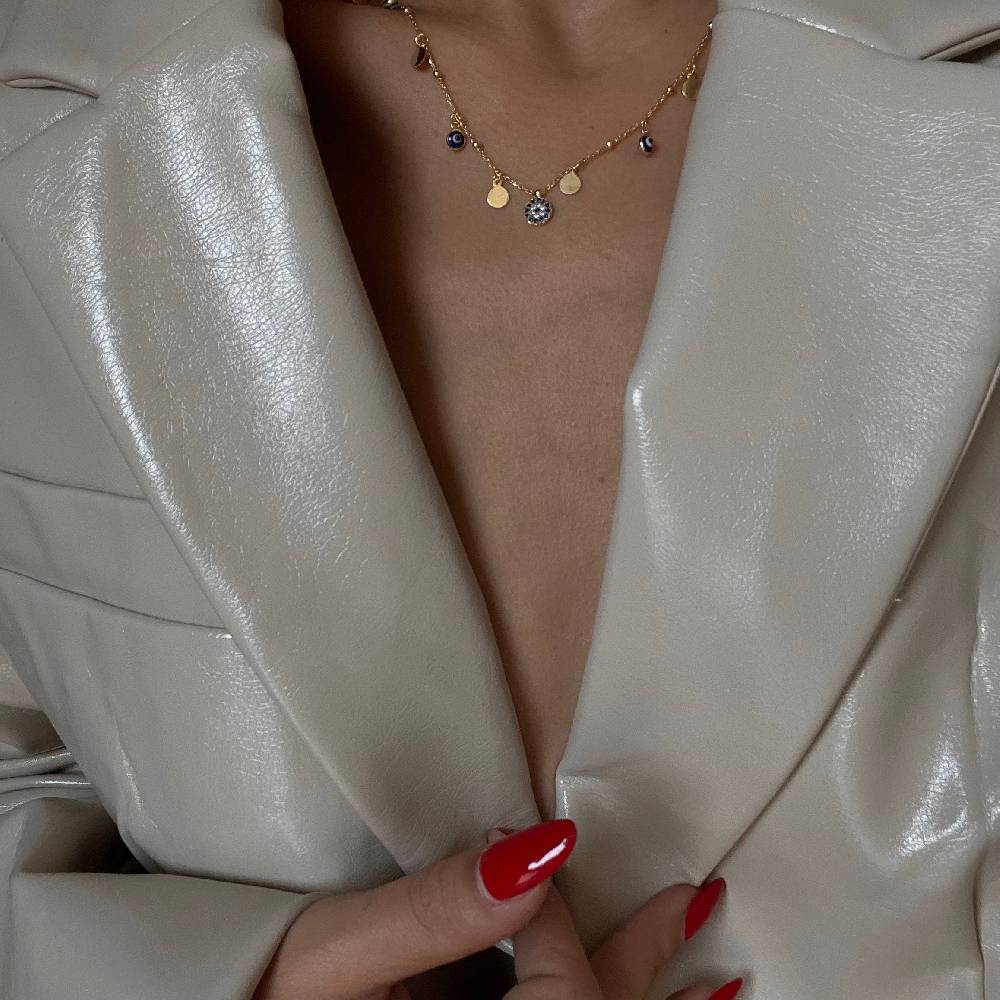 Kardelen Nazar Coin Halskette - 925 SILBER