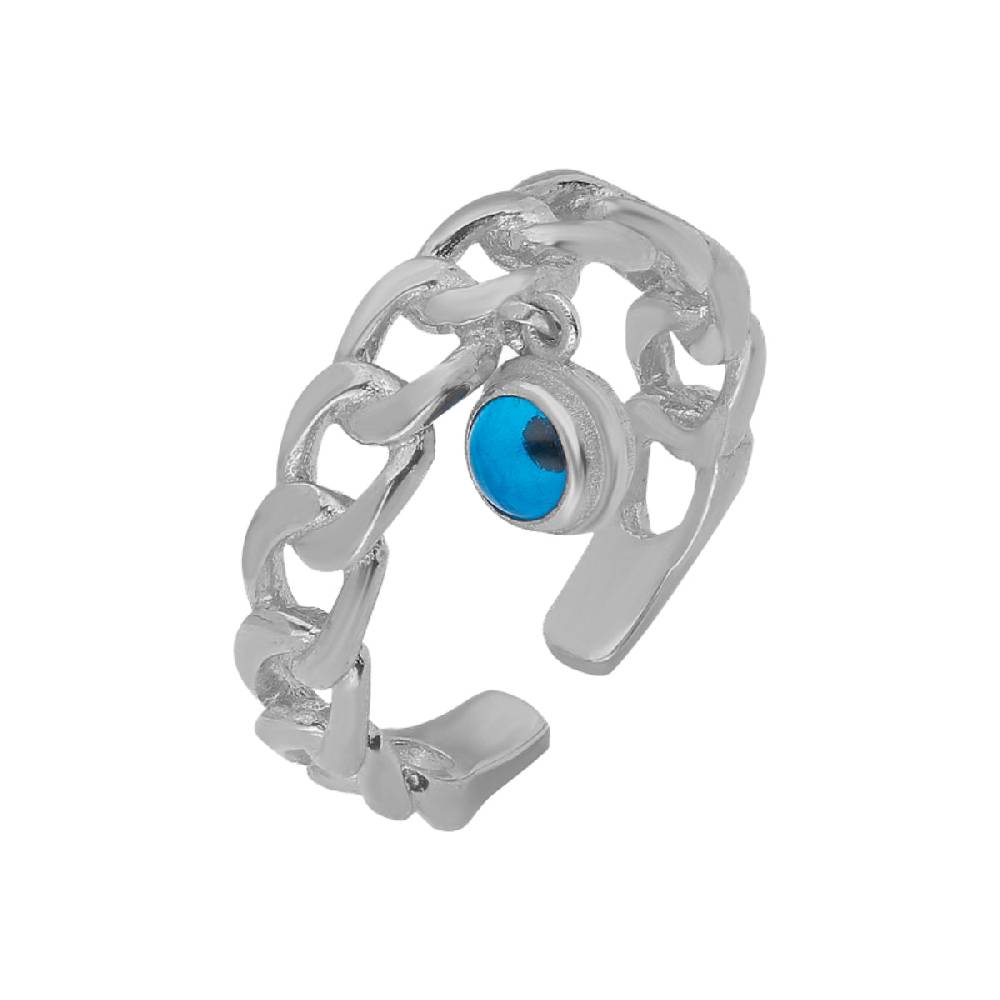 Kardelen Nazar Cuban Link Ring - 925 SILBER