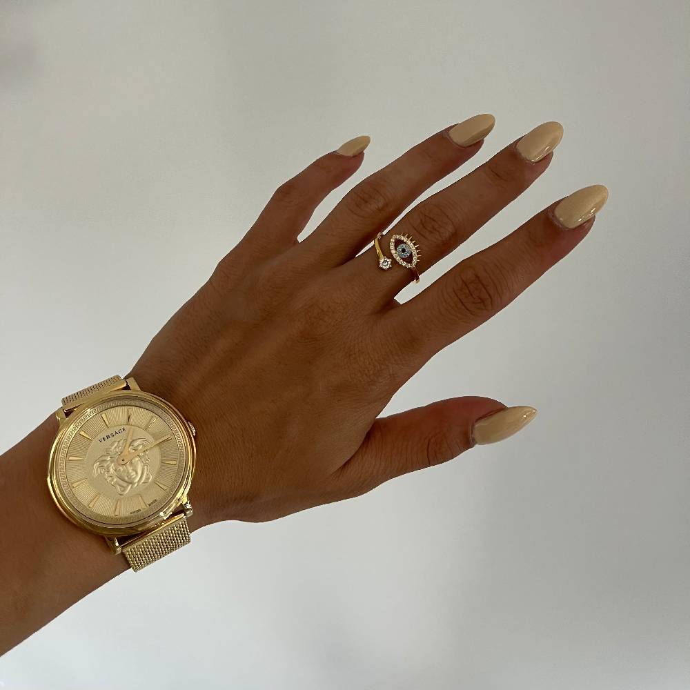 Kardelen Nazar Eye Stone Ring - 925 SILBER