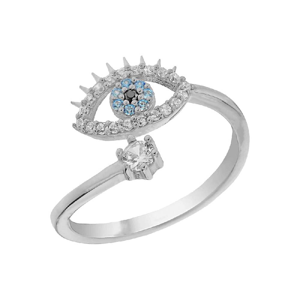Kardelen Nazar Eye Stone Ring - 925 SILBER