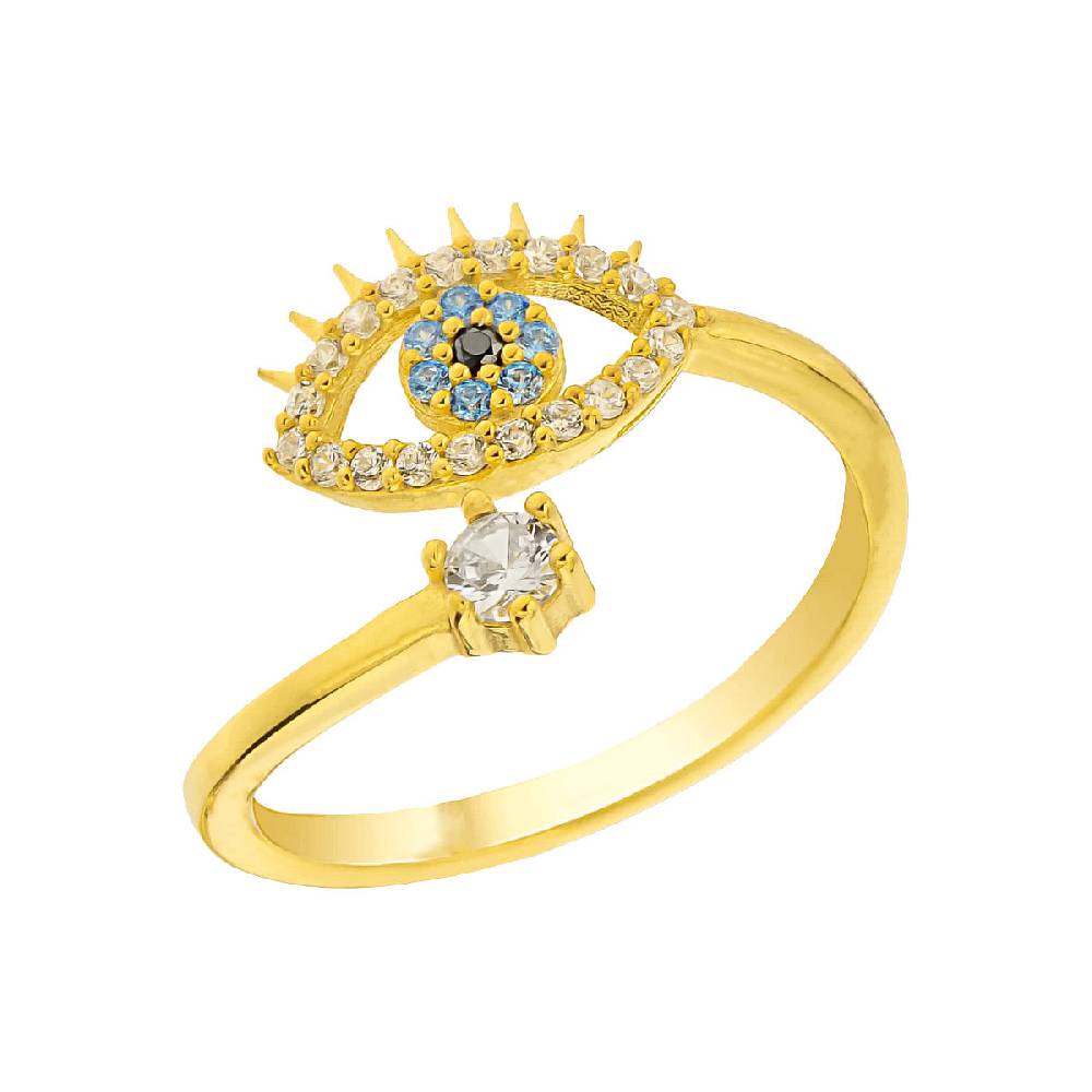 Kardelen Nazar Eye Stone Ring - 925 SILBER