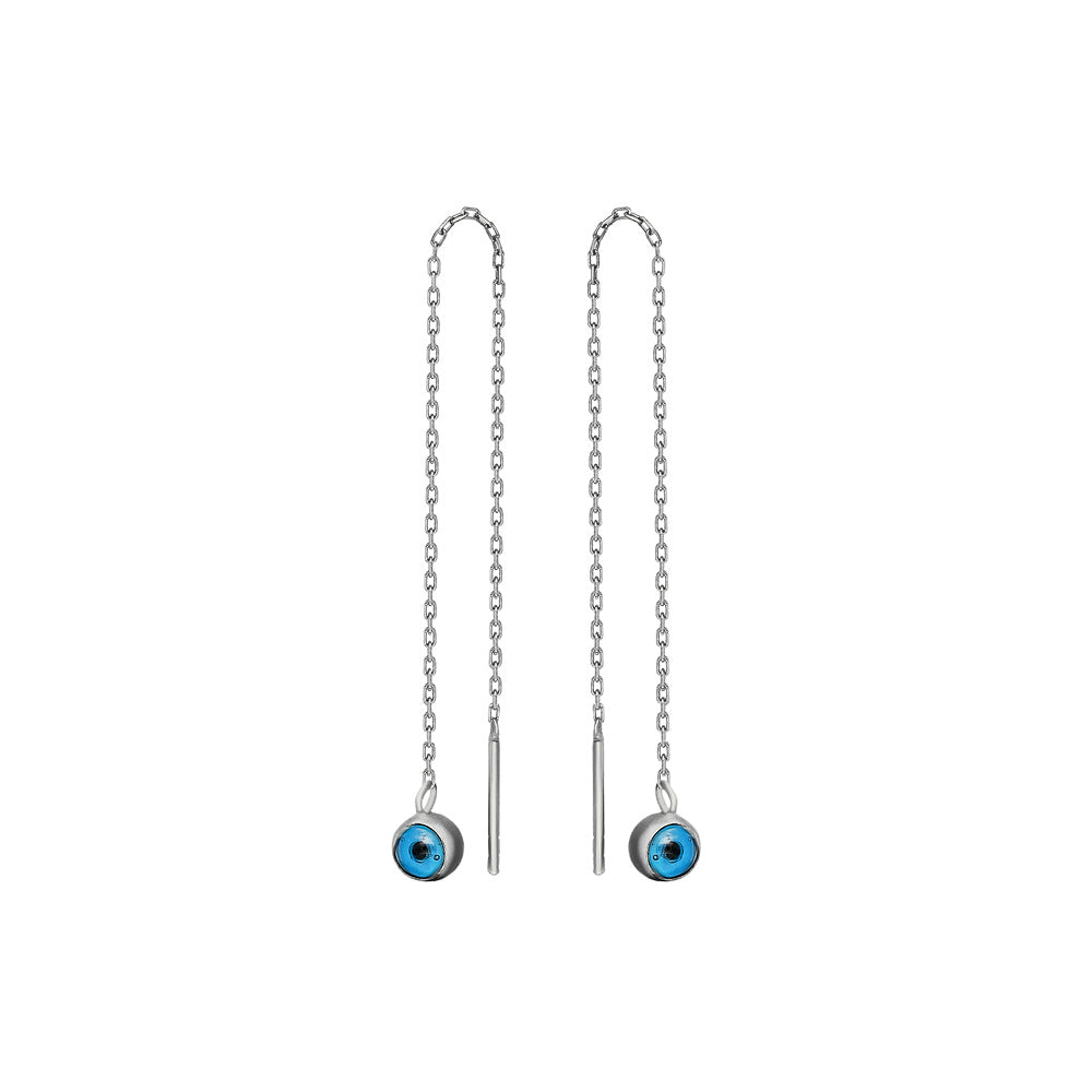 Kardelen Nazar Hängend Ohrring - 925 SILBER