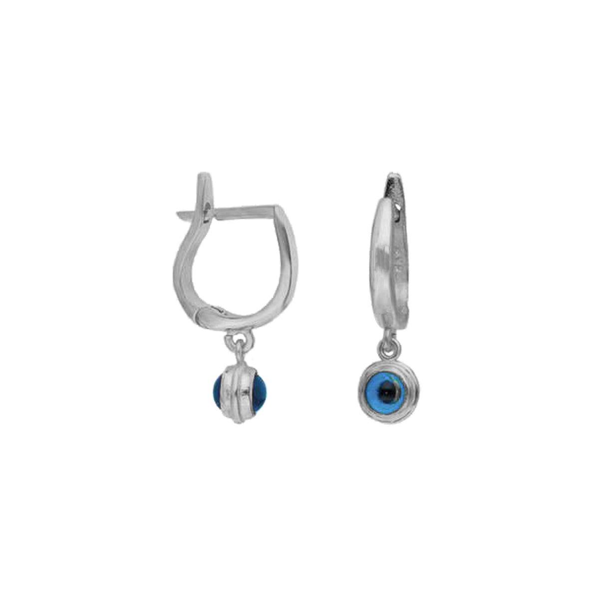 Kardelen Nazar Oval Ohrring - 925 SILBER