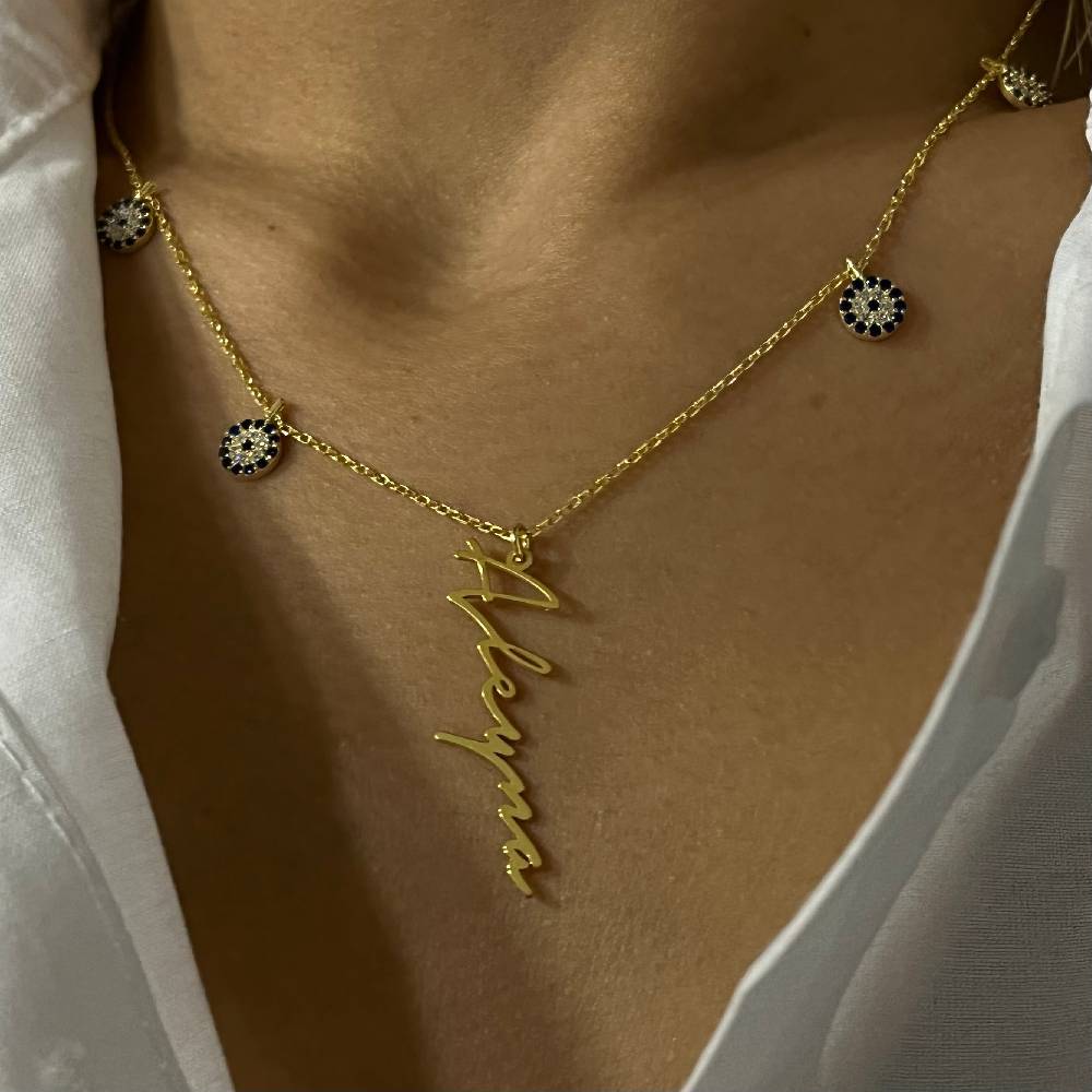 Kardelen Nazar X Signatur Kette - 925 SILBER