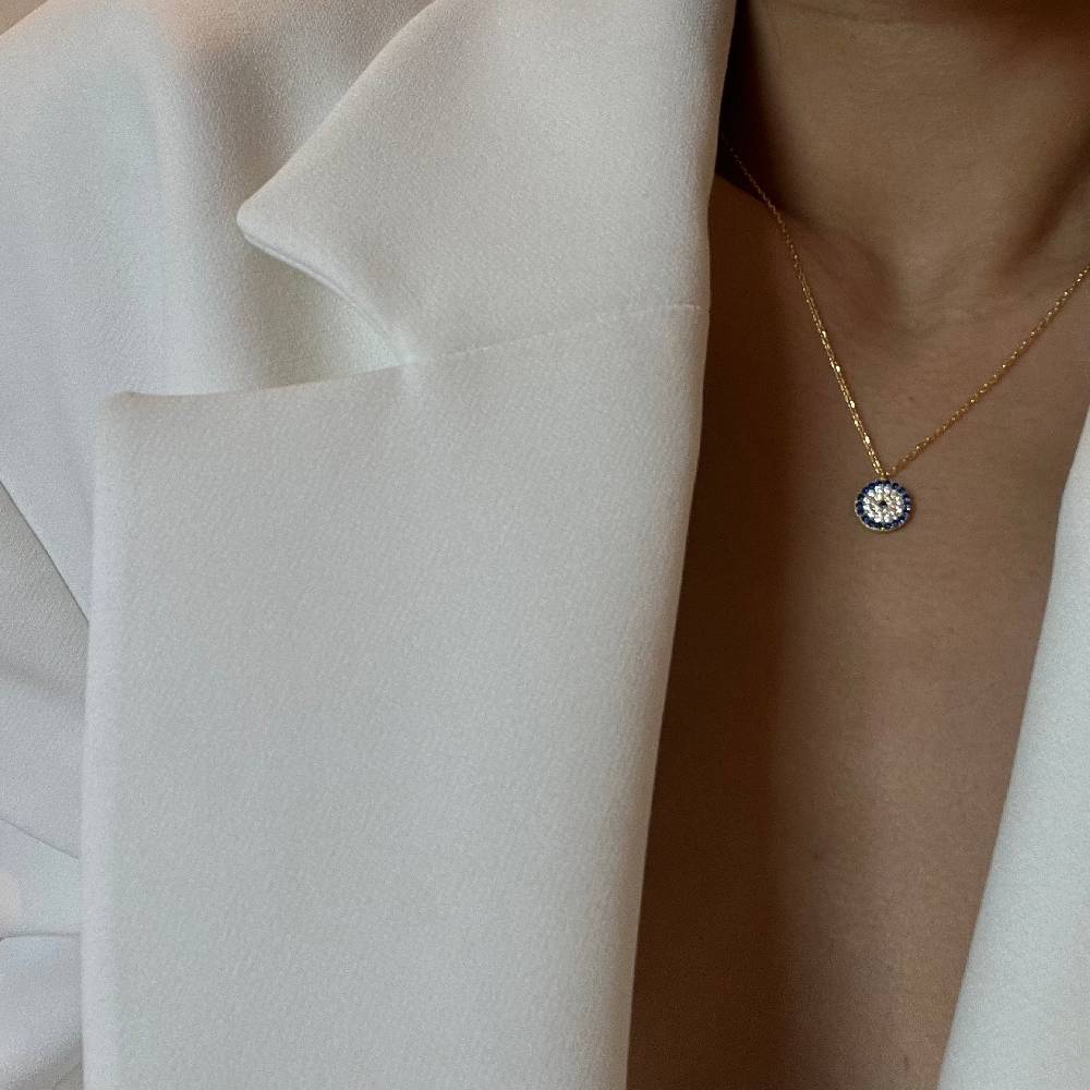 Kardelen NAZAR ZIRKONIA HALSKETTE - 925 SILBER