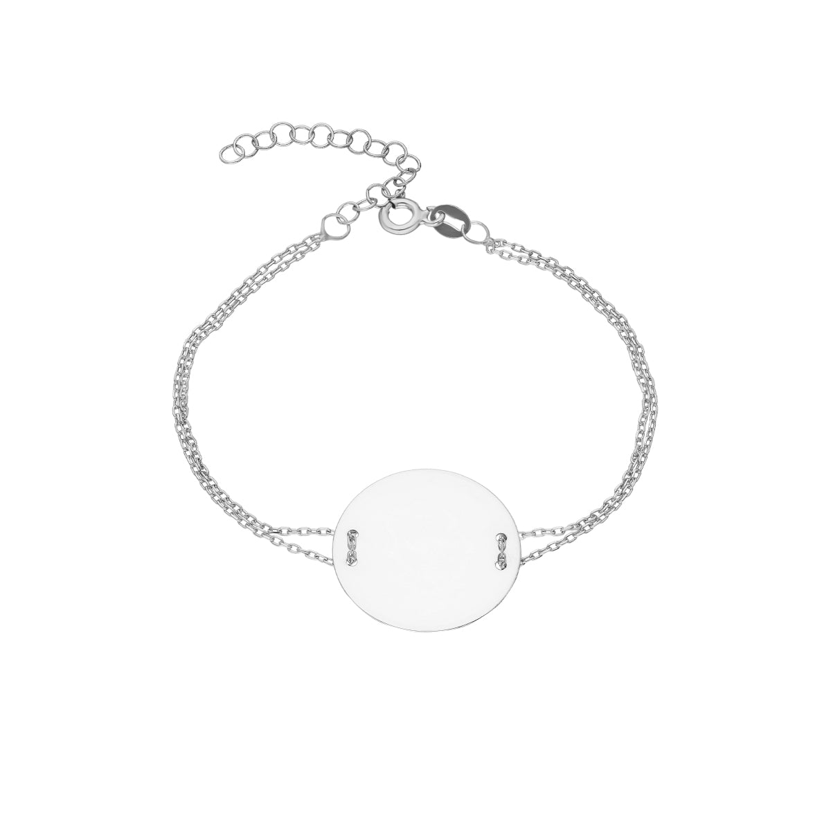 Kardelen Plättchen Gravurarmband - 925 SILBER