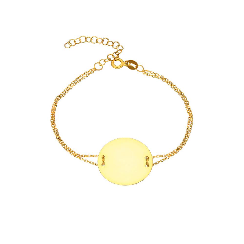 Kardelen Plättchen Gravurarmband - 925 SILBER