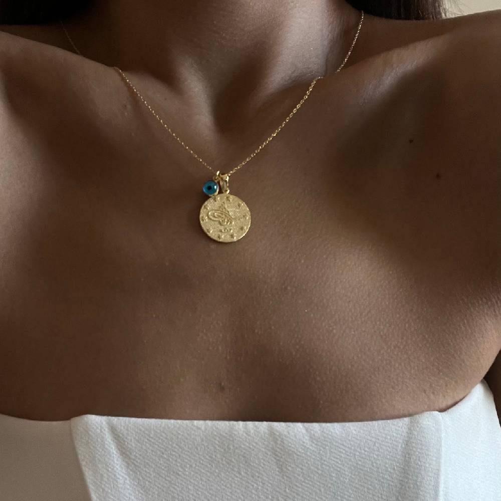 Kardelen Resat Kette Mit Nazarauge - 925 SILBER