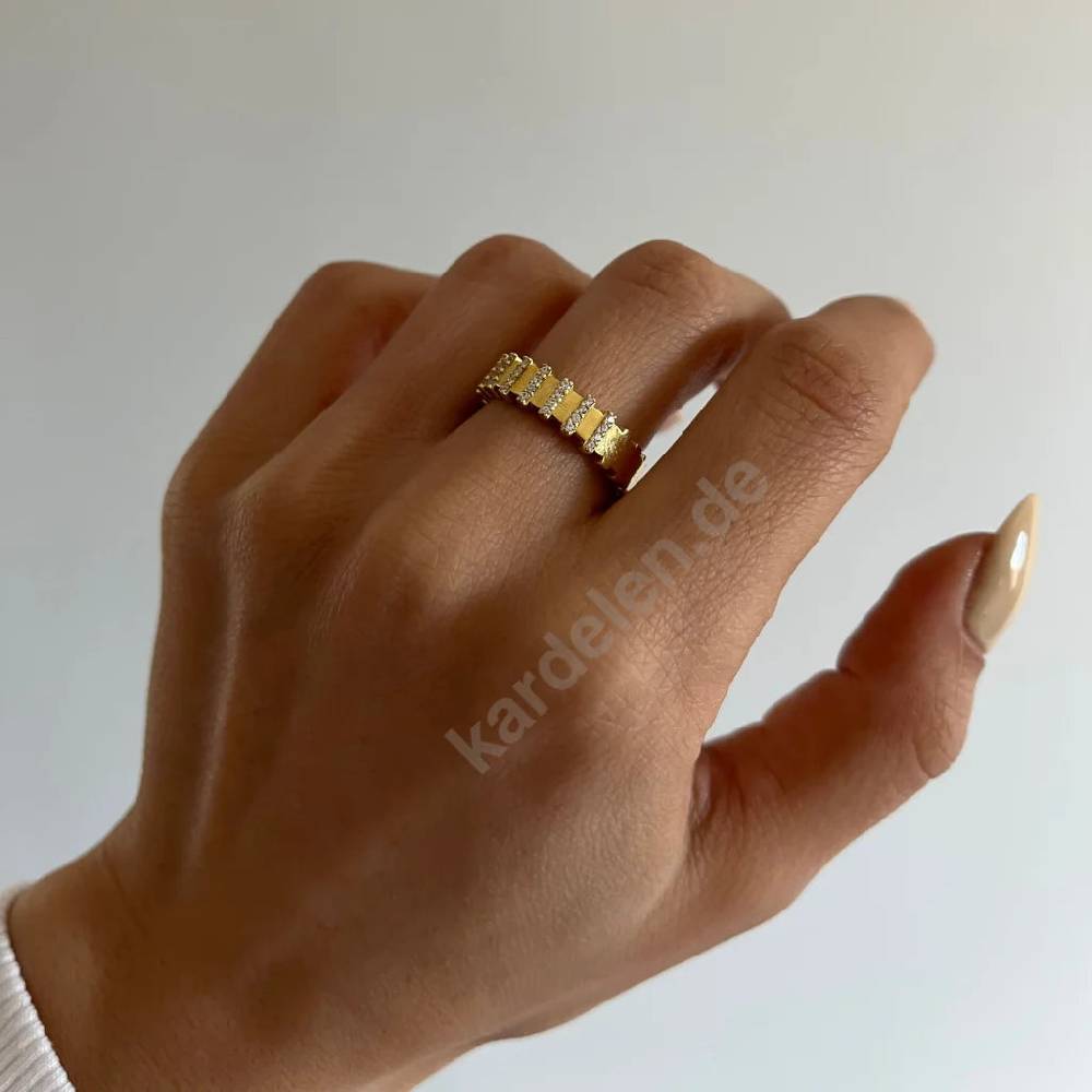 Kardelen Rose Ring - 925 SILBER