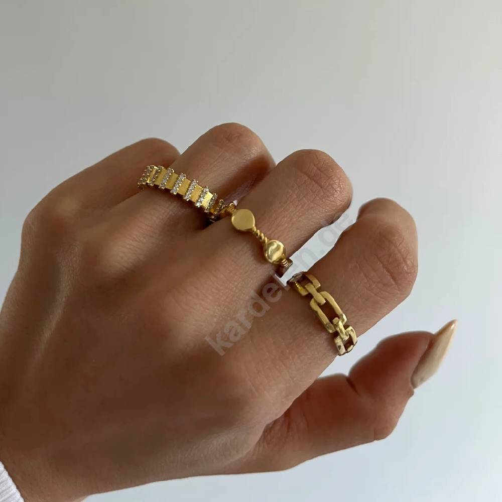 Kardelen Rose Ring - 925 SILBER