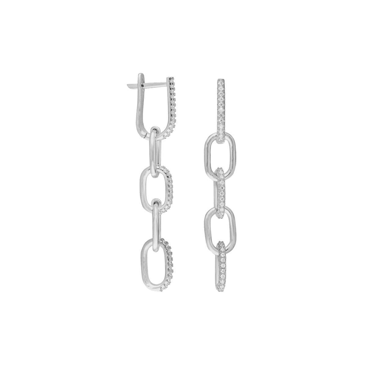 Kardelen Rounded Zirkonia Anker Ohrring - 925 SILBER