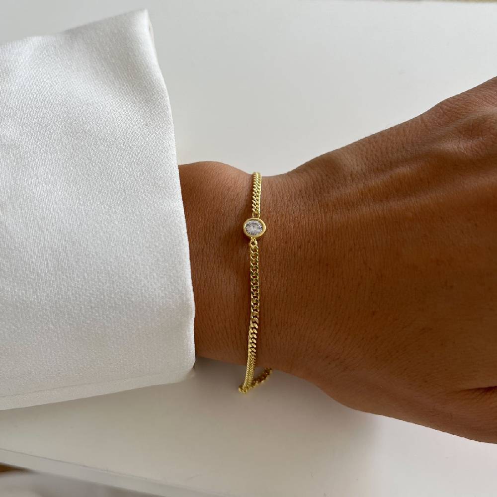 Kardelen Solitaire Armkette - 925 SILBER