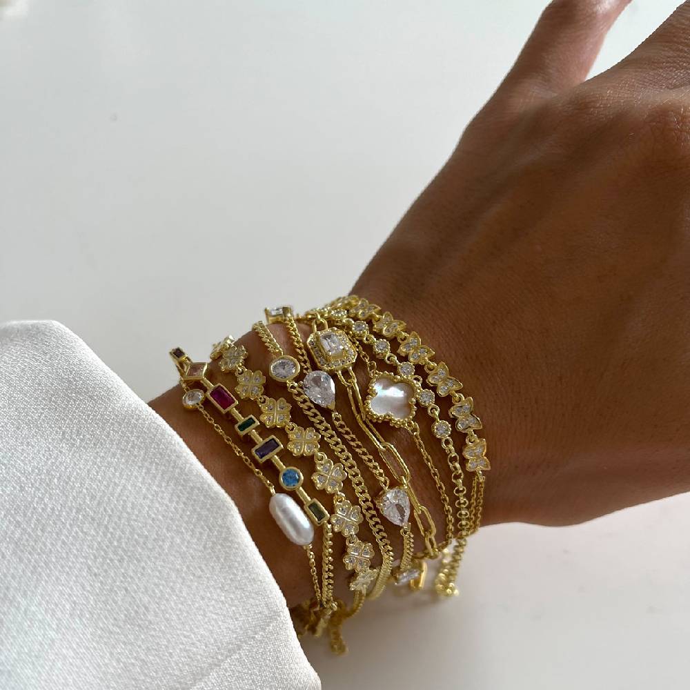 Kardelen Solitaire Armkette - 925 SILBER