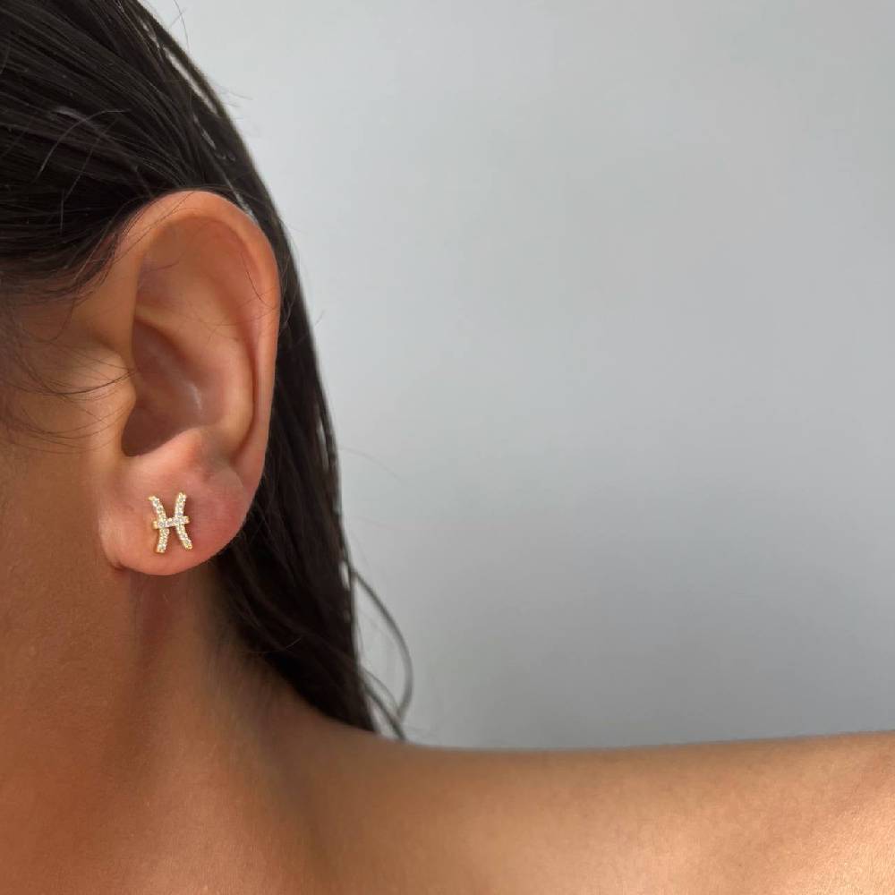 Kardelen STERNZEICHEN OHRTSECKER - 925 SILBER