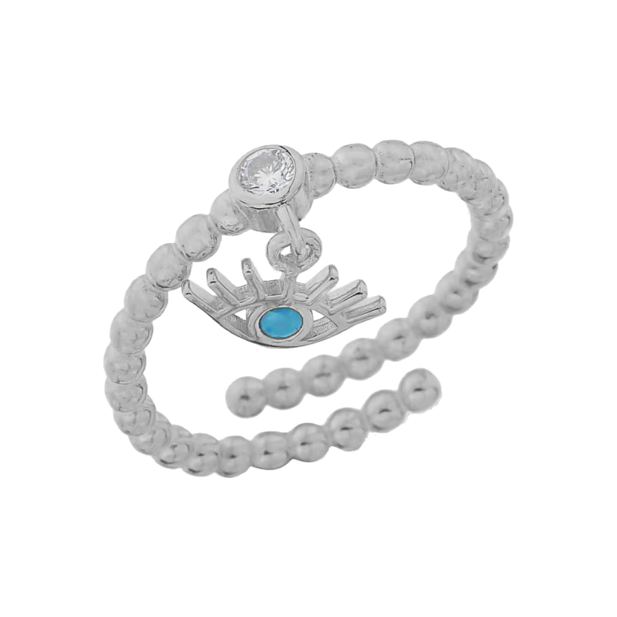 Kardelen Stone Ring Mit Auge - 925 SILBER