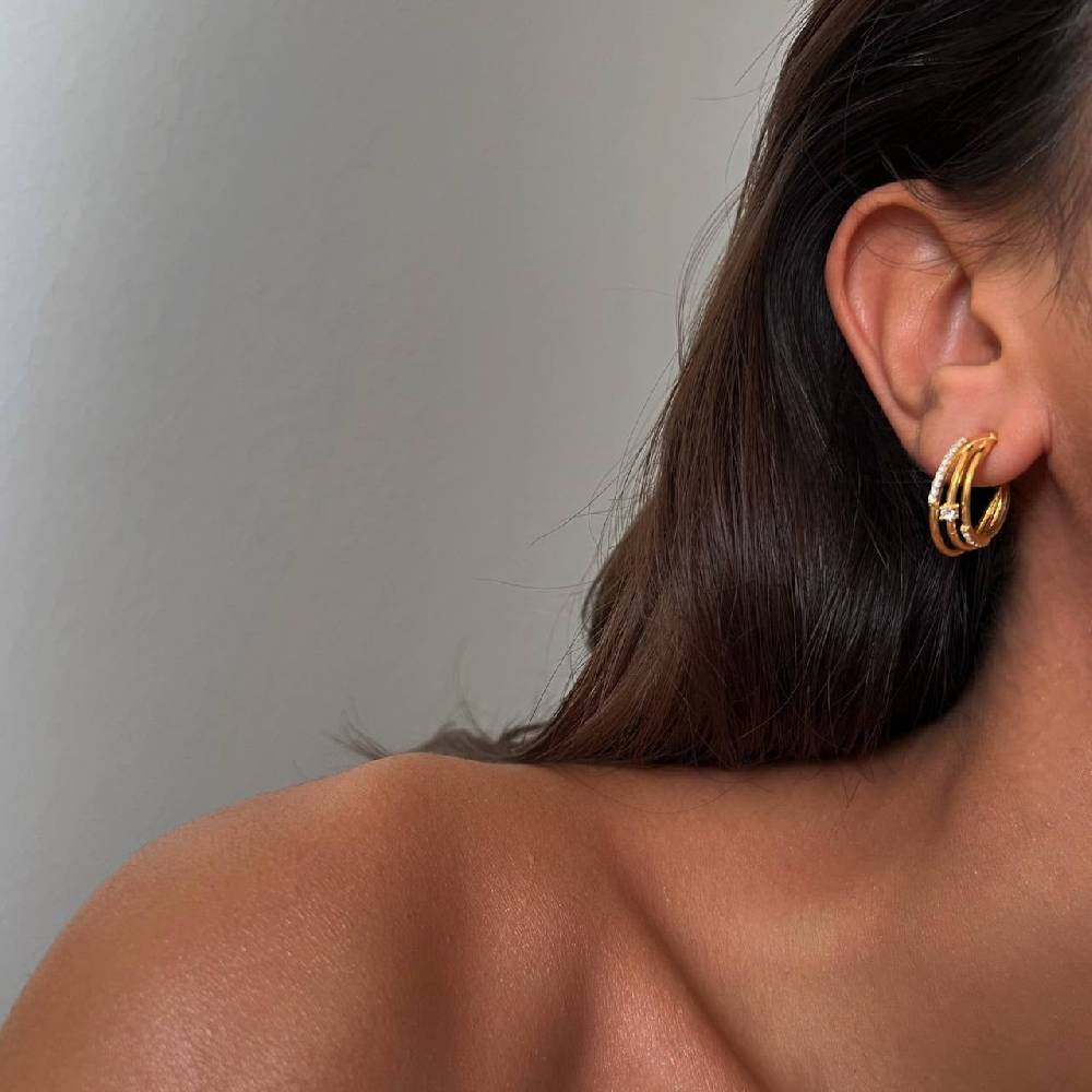 Kardelen Trois Rayons Ohrring - 925 SILBER