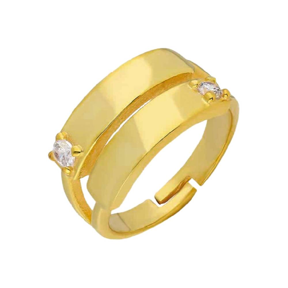 Kardelen Two Zirkonia Ring - 925 SILBER