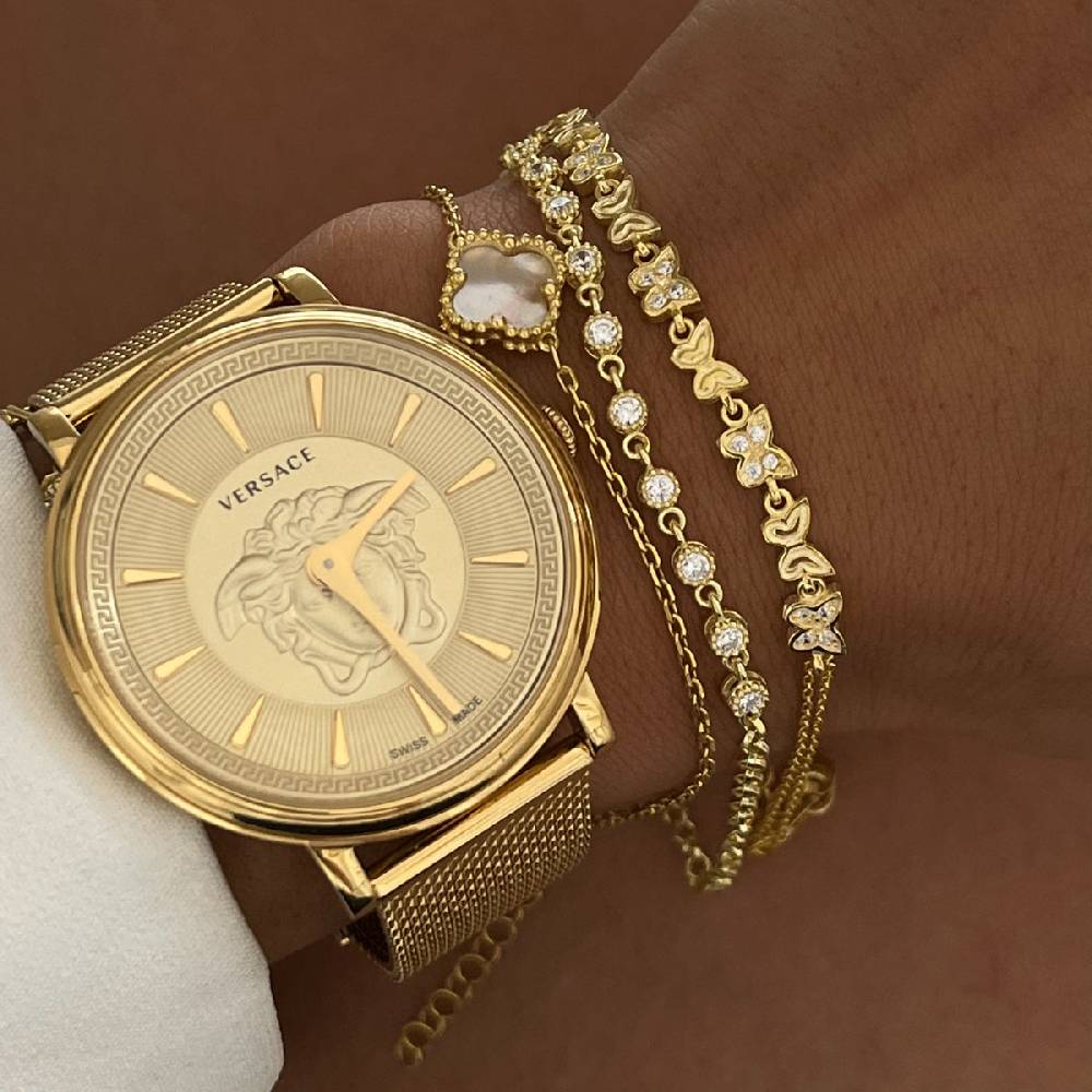 Kardelen Voll Stein Armkette - 925 SILBER