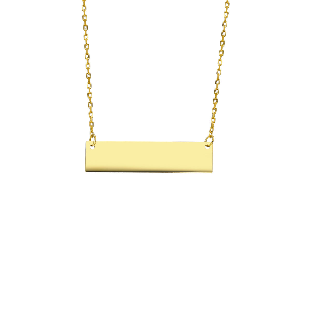 Kardelen Waagerechte Gravurkette - 925 SILBER