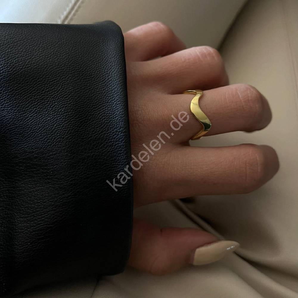 Kardelen Wave Ring - 925 SILBER