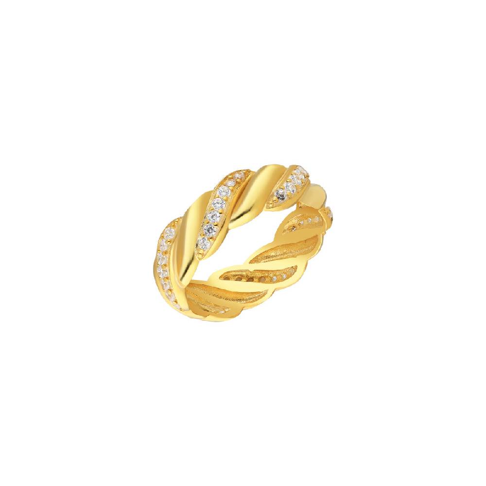 Kardelen Wave Zirconia Ring - 925 SILBER