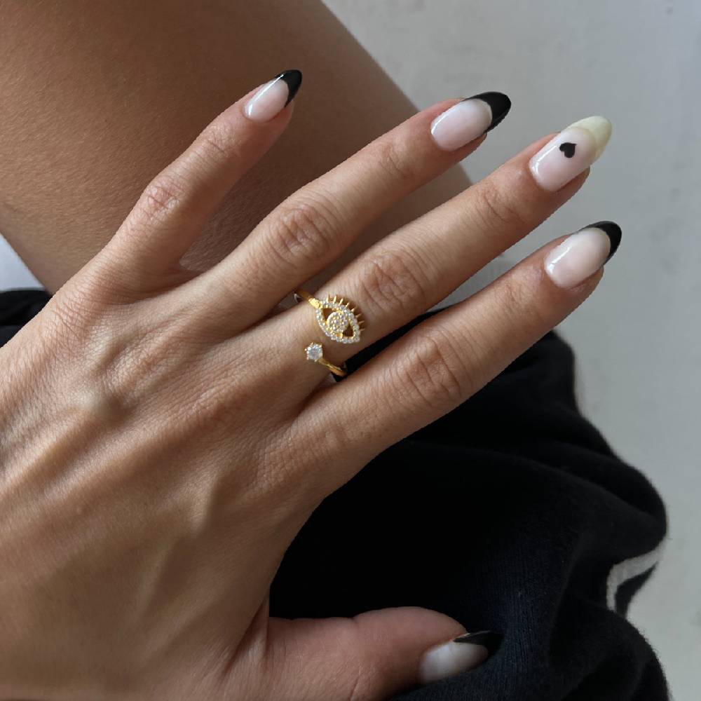 Kardelen Zirconia Eye Ring - 925 SILBER