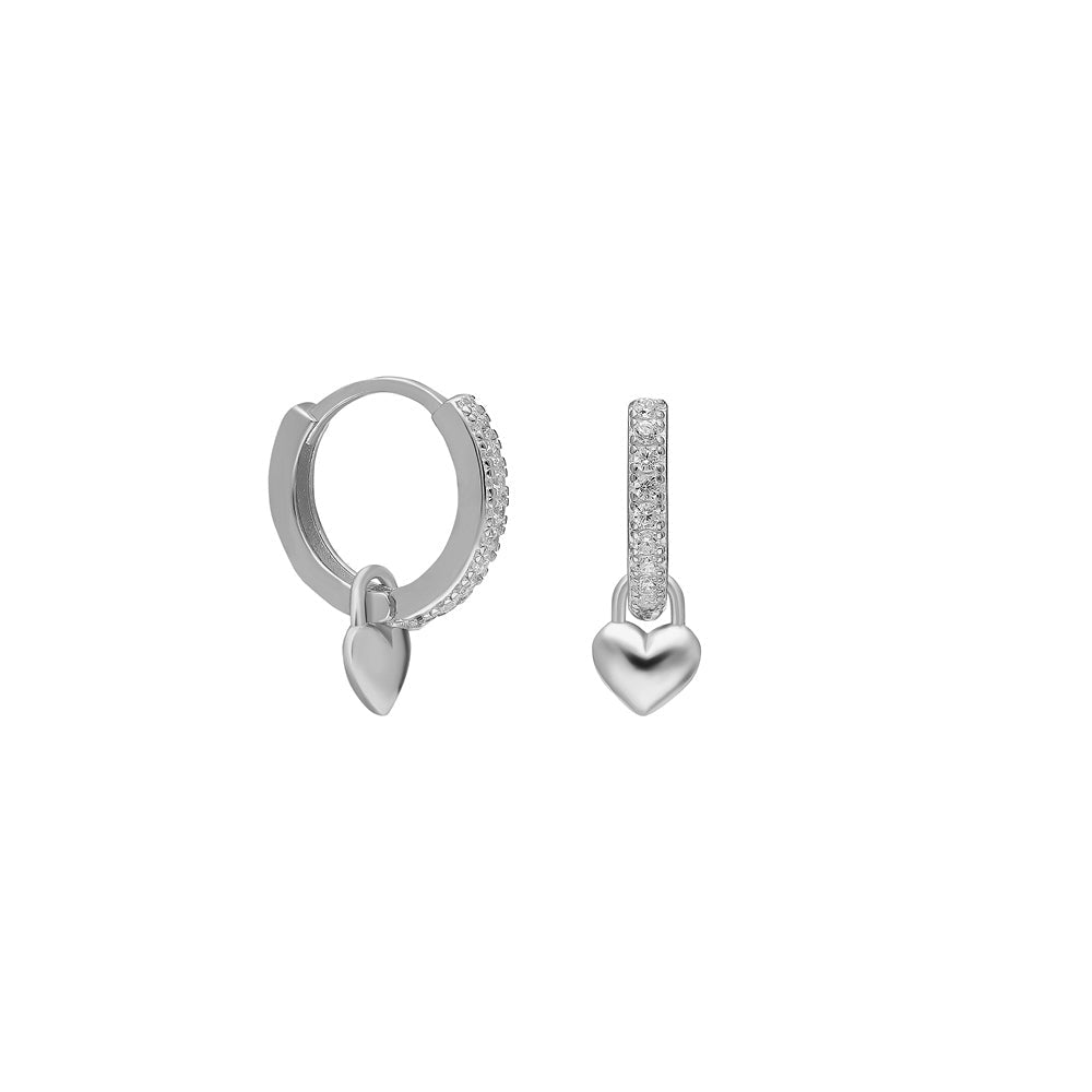 Kardelen Zirkonia Babes Herz Ohrringe - 925 SILBER