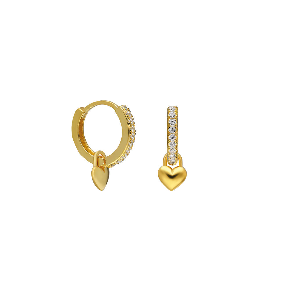 Kardelen Zirkonia babes Herz Ohrringe - 925 SILBER